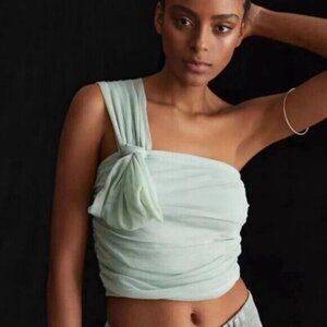 Anthropologie Maeve Tulle One Shoulder Top - new with tags